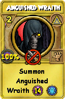 Wizard101 Myth spell card: Anguished Wraith, Spell ID 2041