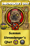 Wizard101 Myth spell card: Shrowdenger's Qhat, Spell ID 2089