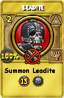 Wizard101 Myth spell card: Leadite, Spell ID 2156