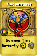Wizard101 Myth spell card: Time Butterfly, Spell ID 2094