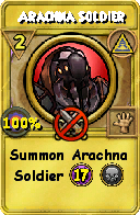 Wizard101 Myth spell card: Arachna Soldier, Spell ID 2167