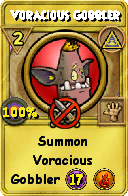 Wizard101 Myth spell card: Voracious Gobbler, Spell ID 2074