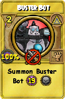 Wizard101 Myth spell card: Buster Bot, Spell ID 2140