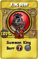 Wizard101 Myth spell card: King Borr, Spell ID 2171