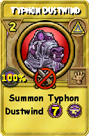 Wizard101 Myth spell card: Typhon Dustwind, Spell ID 2542