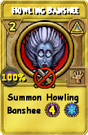 Wizard101 Myth spell card: Howling Banshee, Spell ID 2744