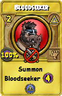 Wizard101 Myth spell card: Bloodseeker, Spell ID 2670