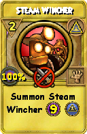 Wizard101 Myth spell card: Steam Wincher, Spell ID 2471