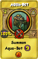 Wizard101 Myth spell card: Aqua-Bot, Spell ID 2546
