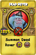 Wizard101 Myth spell card: Dead Rover, Spell ID 2767