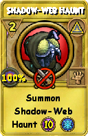 Wizard101 Myth spell card: Shadow-Web Haunt, Spell ID 2448