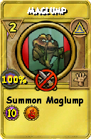 Wizard101 Myth spell card: Maglump, Spell ID 2186