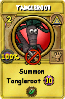 Wizard101 Myth spell card: Tangleroot, Spell ID 2441