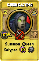 Wizard101 Myth spell card: Queen Calypso, Spell ID 2200