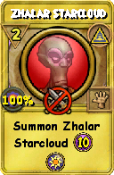 Wizard101 Myth spell card: Zhalar Starcloud, Spell ID 2763