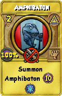 Wizard101 Myth spell card: Amphibaton, Spell ID 2196