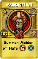 Wizard101 Myth spell card: Maiden of Hate, Spell ID 2294