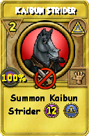 Wizard101 Myth spell card: Kaibun Strider, Spell ID 2440
