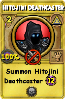 Wizard101 Myth spell card: Hitojini Deathcaster, Spell ID 2516