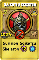 Wizard101 Myth spell card: Gaikotsu Skeleton, Spell ID 2199