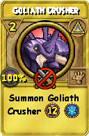 Wizard101 Myth spell card: Goliath Crusher, Spell ID 2293