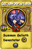 Wizard101 Myth spell card: Goliath Devastator, Spell ID 2213