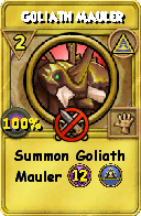 Wizard101 Myth spell card: Goliath Mauler, Spell ID 2466