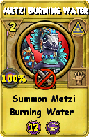 Wizard101 Myth spell card: Metzi Burning Water, Spell ID 2449