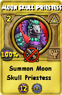 Wizard101 Myth spell card: Moon Skull Priestess, Spell ID 2360
