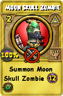 Wizard101 Myth spell card: Moon Skull Zombie, Spell ID 2812