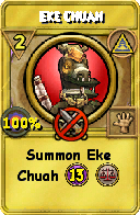 Wizard101 Myth spell card: Eke Chuah, Spell ID 2355