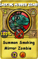 Wizard101 Myth spell card: Smoking Mirror Zombie, Spell ID 2522
