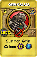 Wizard101 Myth spell card: Grim Calaca, Spell ID 2732