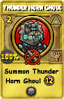 Wizard101 Myth spell card: Thunder Horn Ghoul, Spell ID 2352