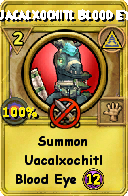 Wizard101 Myth spell card: Uacalxochitl Blood Eye, Spell ID 2520