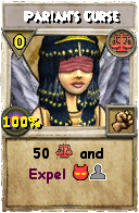 Wizard101 Balance spell card: Pariah's Curse, Spell ID 2068