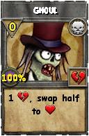 Wizard101 Death spell card: Ghoul, Spell ID 2835