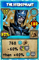 Wizard101 Ice spell card: The Hierophant, Spell ID 2379