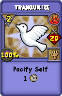 Wizard101 Fire spell card: Tranquilize, Spell ID 2487