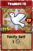Wizard101 Fire spell card: Tranquilize, Spell ID 2487