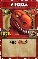 Wizard101 Fire spell card: Firezilla, Spell ID 2564