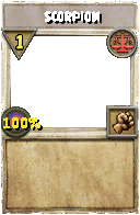 Wizard101 Balance spell card: Scorpion, Spell ID 2857