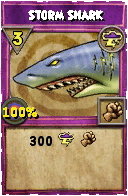 Wizard101 Storm spell card: Storm Shark, Spell ID 2476