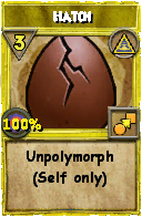 Wizard101 Myth spell card: Hatch, Spell ID 2170