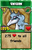 Wizard101 Life spell card: Unicorn, Spell ID 2706