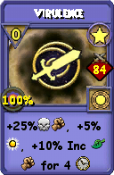 Wizard101 Star spell card: Virulence, Spell ID 2815