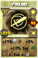 Wizard101 Star spell card: Virulence, Spell ID 2042