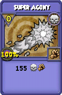 Wizard101 Death spell card: Super Agony, Spell ID 2154