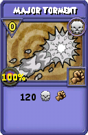 Wizard101 Death spell card: Major Torment, Spell ID 2502