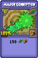 Wizard101 Life spell card: Major Conniption, Spell ID 2549